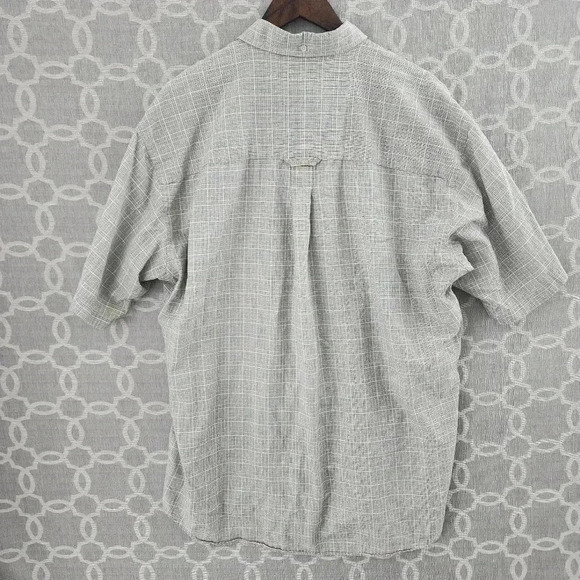 Vintage GANT Boston Cord Checker Textured Button Up Short sleeve Men's Shirt - Picture 4 of 9